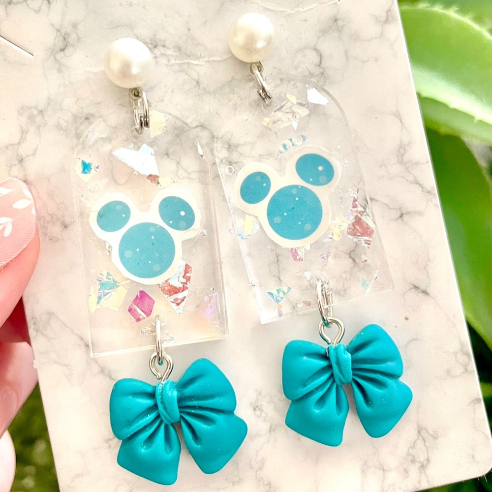 Acrylic Mickey Mouse Earrings